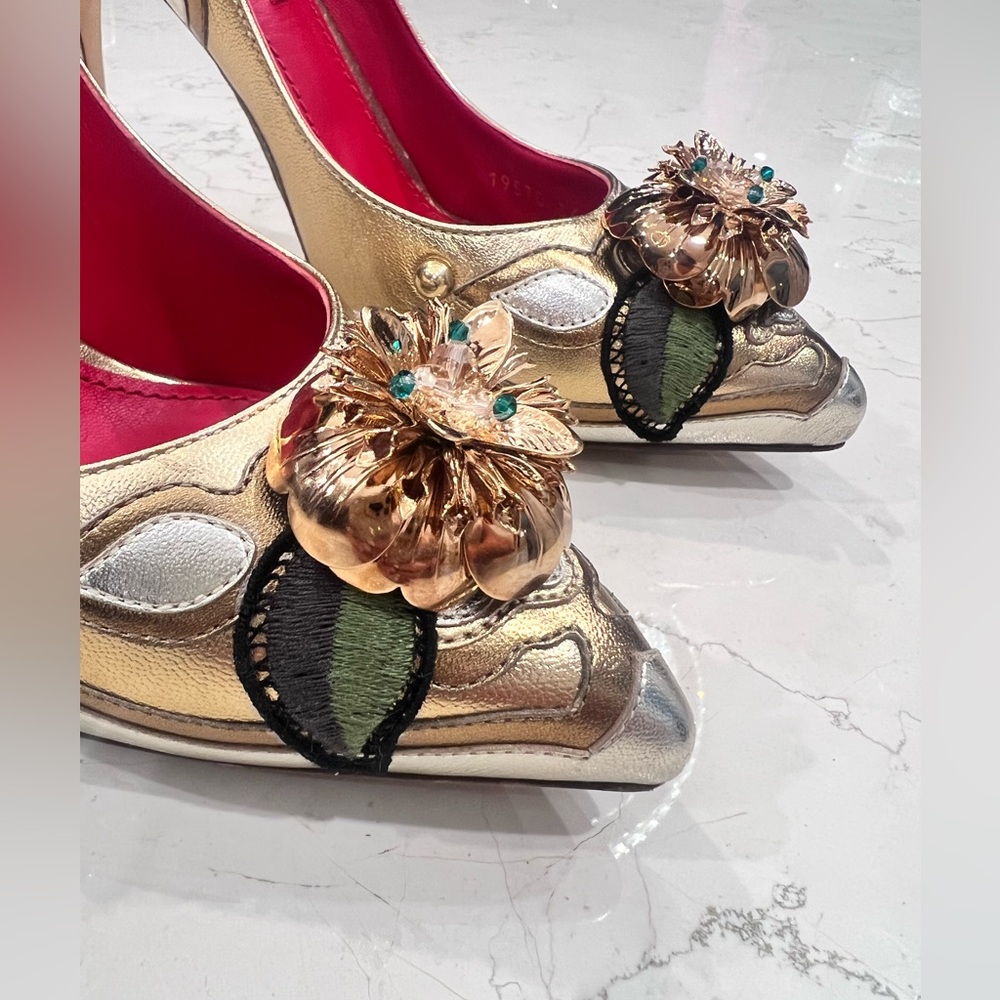 Dolce & Gabbana colorblock pattern D’Orsay pumps 100mm, size 36.5 - Picture 16 of 17